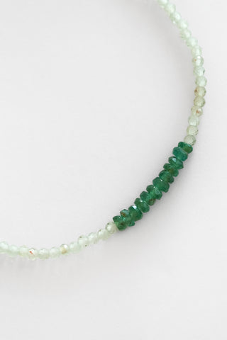 Green Amethyst + Emeralds Bracelet