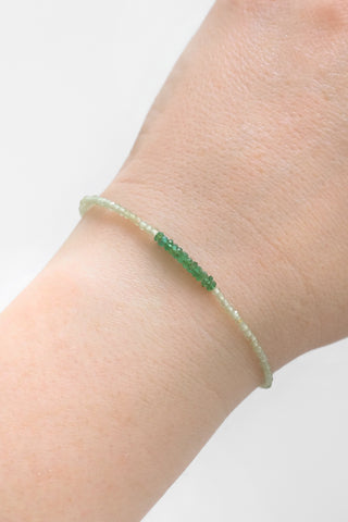 Green Amethyst + Emeralds Bracelet