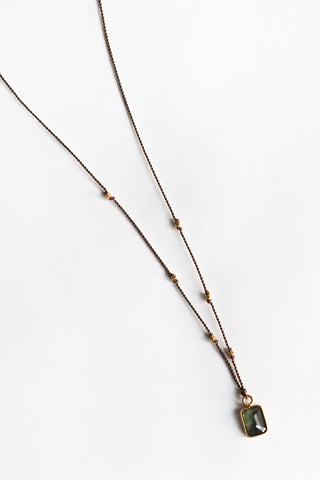 Green Sapphire 18k Gold Necklace
