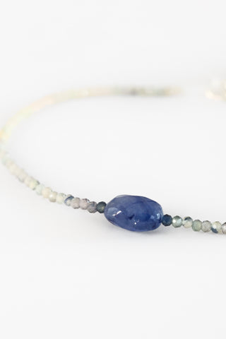 Green Sapphire + Blue Sapphire Bracelet