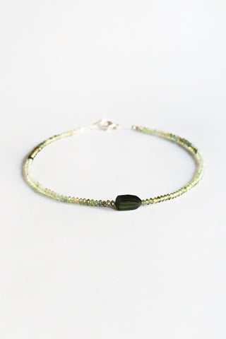 Green Tourmaline Ombre Bracelet