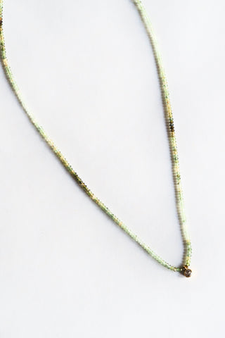 Green Tourmaline + Diamond Necklace
