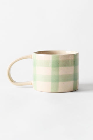 Grid Stoneware Mug Meadow