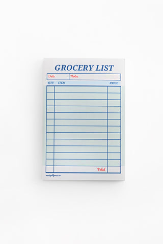 Guest Check Notepad Grocery List