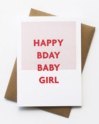 HBD Baby Girl Greeting Card