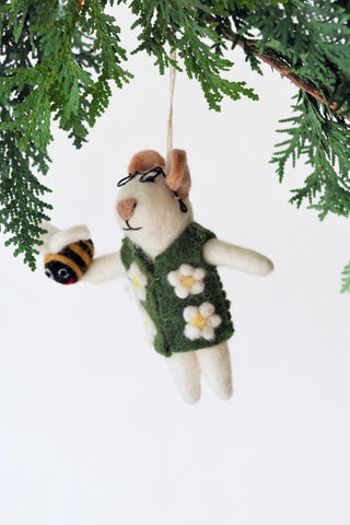 Handmade Isaac the Mouse Ornament