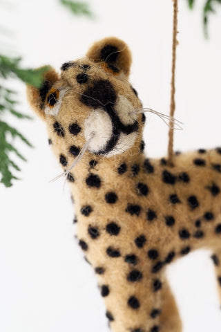 Handmade Larry the Leopard Ornament