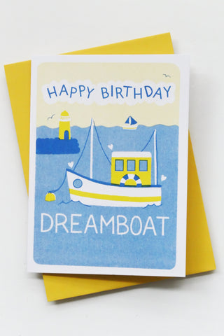 Happy Birthday Dreamboat Greeting Card