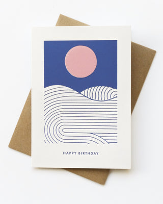 Happy Birthday Sun and Sea Greeting Card
