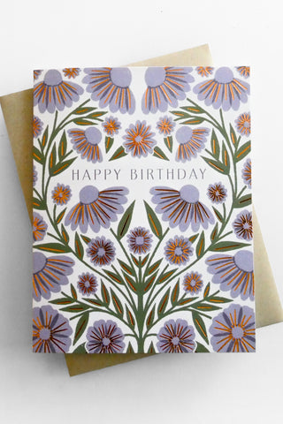 "Happy Birthday" Echinacea Greeting Card