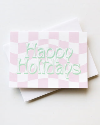 Happy Holidays Check Greeting Card