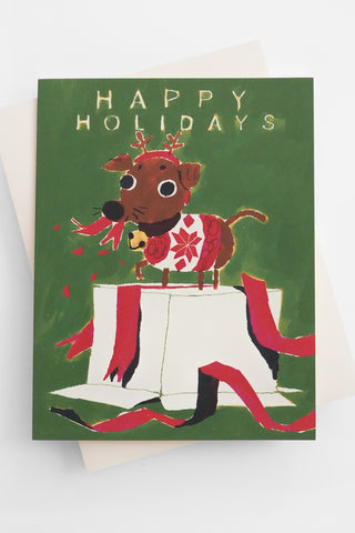 Happy Holidays Pup Greeting Card