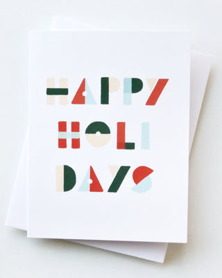 Happy Holidays Shapes Greeting Card