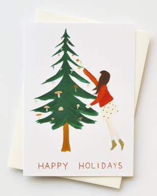 Happy Holidays Tree Greeting Card