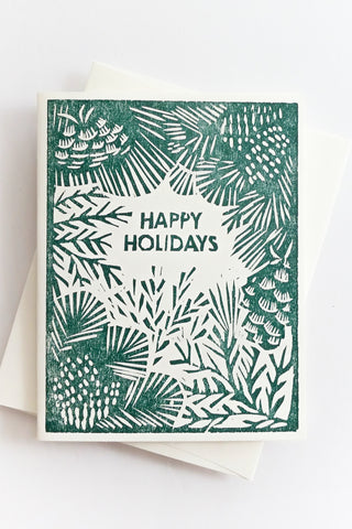 Happy Holidays (Greenery) Greeting Card