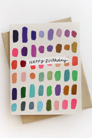Happy Swatches Birthday Greeting Card