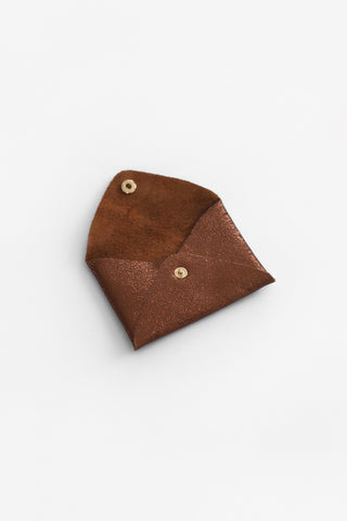 Hazelnut Origami Leather Pouch