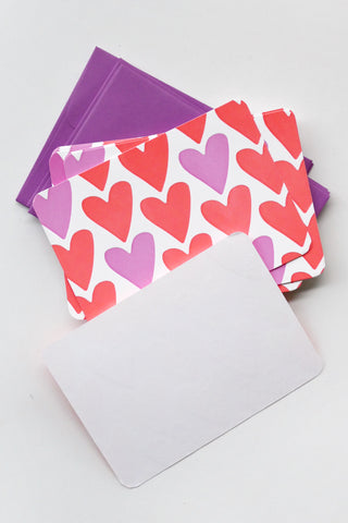 Hearts letterpress Notecard Set