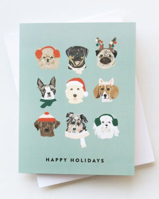 Holiday Dogs Greeting Card