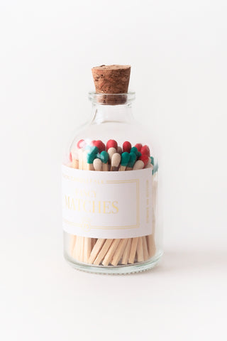 Glass Apothecary Match Bottle