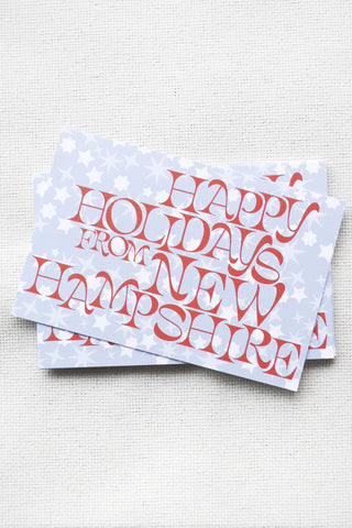 Happy Holidays From New Hampshire Postcard, set of 6