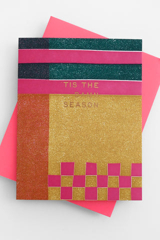 Holiday Season Patchwork Layers Greeting Card