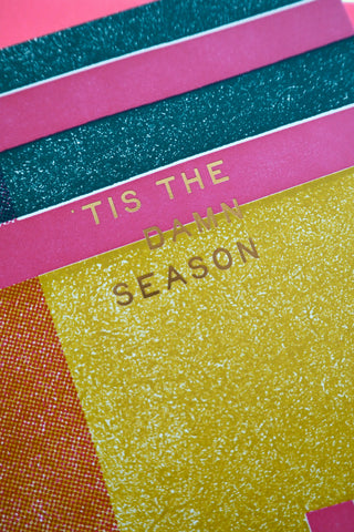 Holiday Season Patchwork Layers Greeting Card