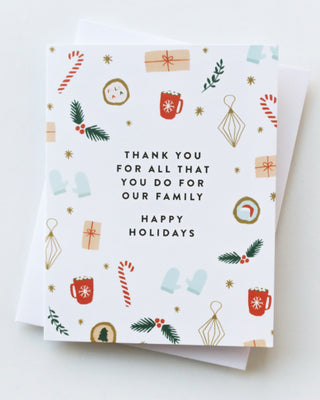 Holiday Thank You Greeting Card