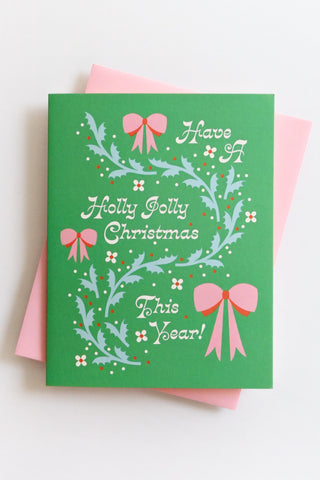 Holly Jolly Greeting Card