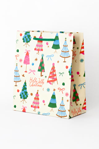 Holly Jolly Trees Medium Gift Bag