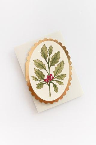 Holly Mini Greeting Card