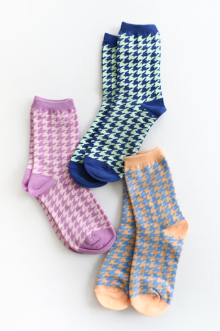 Houndstooth Check Socks