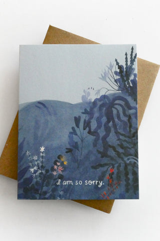 I Am So Sorry Blue Greeting Card