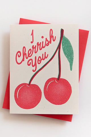 I Cherrish You Greeting Card