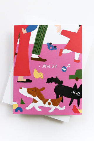I Love Us Family Greeting Card