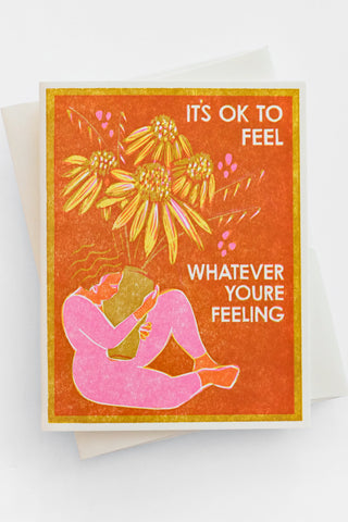 It's Okay to Feel (Coneflowers) Sympathy Card