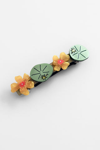 Jeweled Nasturtium French Barrette