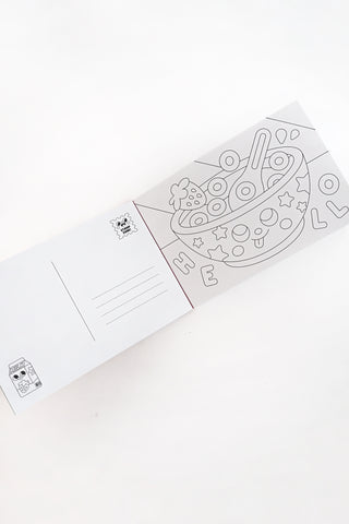 Kitchen Kawaii Coloring Postcard Book