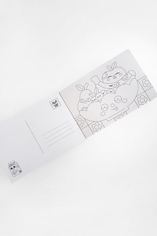 Kitchen Kawaii Coloring Postcard Book