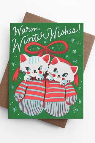 Kitten Mittens Holiday Greeting Card