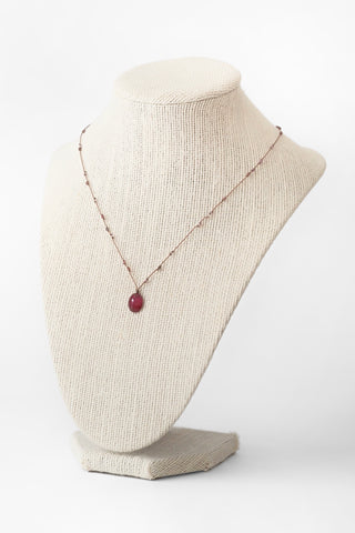 Knotted Sapphire + Pink Sapphire Necklace