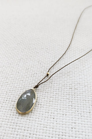 Labradorite +14k Gold Bead Necklace