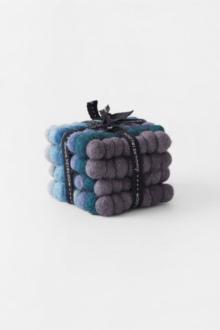 Lagoon Wool Felt Coaster Set