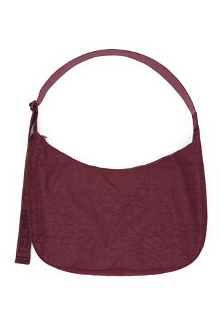 Large Mahogany Crescent Bag