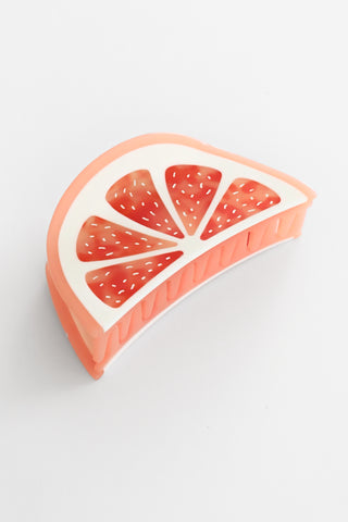 Large Grapefruit Slice Hair Claw Clip