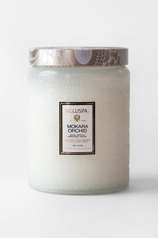Large Mokara Orchid Jar Candle