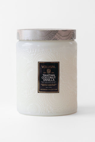 Large Tahitian Coconut Jar Candle