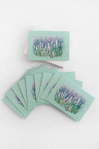 Lavender Botanical Greeting Card Set