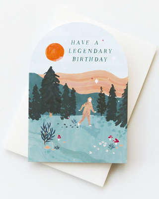 Legendary Bigfoot Birthday Greeting Card