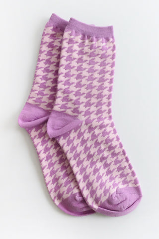 Houndstooth Check Socks